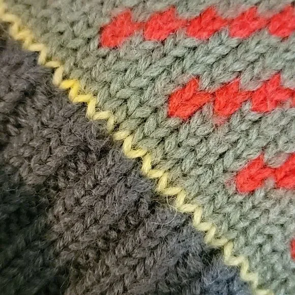 Vintage Espirit Sport Fair Isle Multicolor sweater 100% wool Small made in Korea - Picture 14 of 14